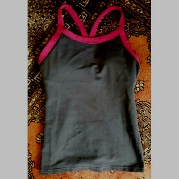 Lululemon Tri Y  Racerback grey Tank Top yoga gym running 4 - Picture 3 of 10